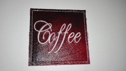 coffee leather coaster