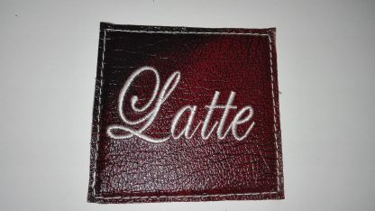 latte leather coaster