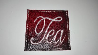 Tea leather coaster