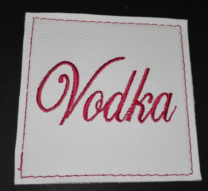 Limited Edition White Leather Coasters with Exquisite Embroidery - Enhance Your Décor - Image 3