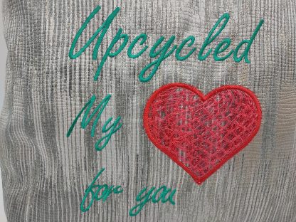 Shimmering Romance: The Red Love Heart Silver Cushion - Image 4
