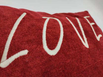 Love Cushion velvet leather embroidery stitch work - Image 4
