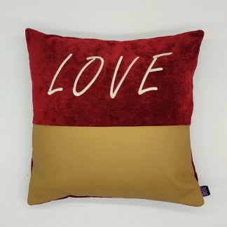 Love Cushion velvet leather embroidery stitch work