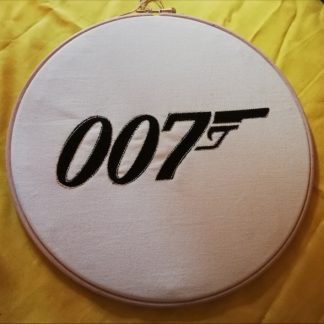 Bond-inspired Hoop Art: Embroidering 007