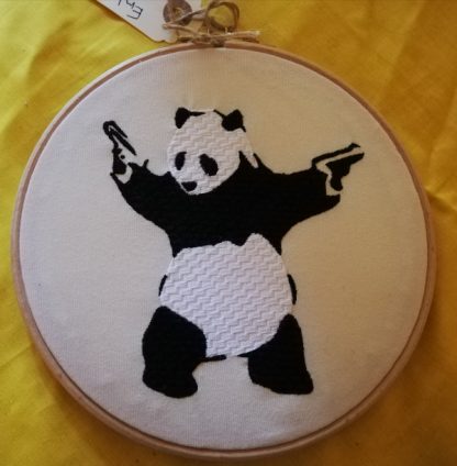 Panda Perfection: Hoop Art Embroidery Delight