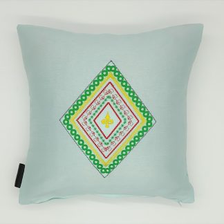 Beautiful Diamond Pattern Embroidery cushion Cover - double side pattern