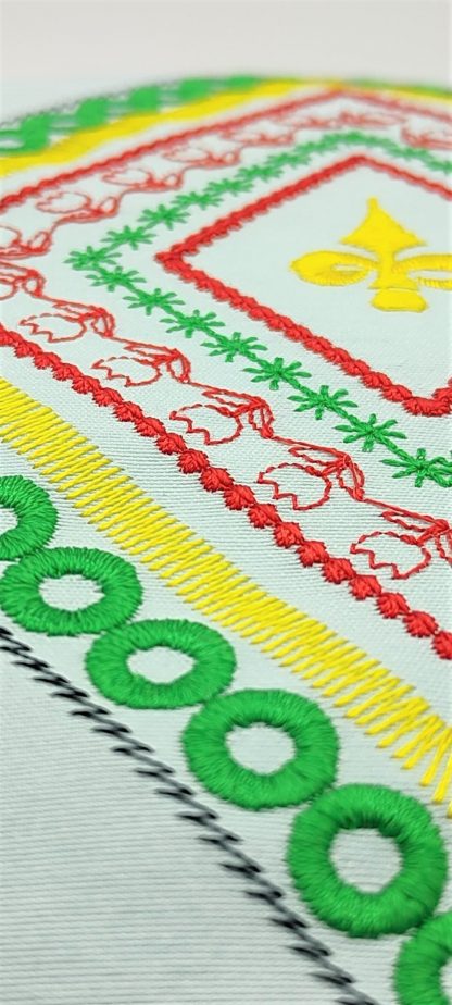 Beautiful Diamond Pattern Embroidery cushion Cover - double side pattern - Image 3