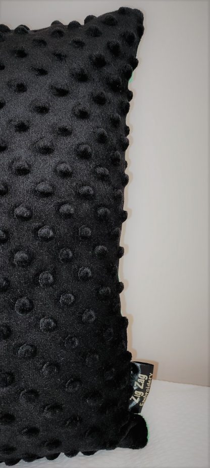 Limited Edition Black and Green Bold Coloured Beautiful Velvet Cushion - Image 6