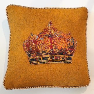 Enhance Your Décor with the Stunning Royal Crown Cushion Cover: Free Motion Embroidery at Its Finest