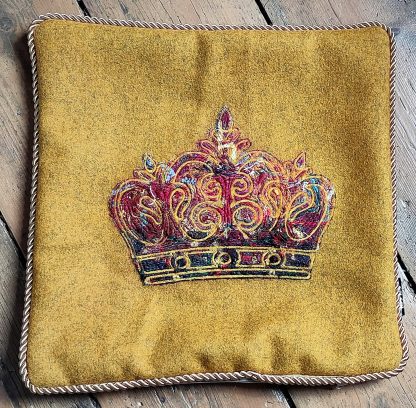 Enhance Your Décor with the Stunning Royal Crown Cushion Cover: Free Motion Embroidery at Its Finest - Image 7