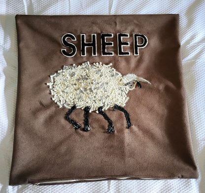 Beautiful Woolly Sheep Cushion Cover: Free Motion Embroidery for a Wonderful Touch - Image 2