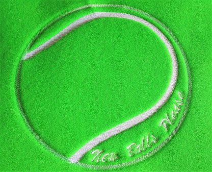 Limited Edition Beautiful Green Embroidered Tennis Ball Cushion Cover - Image 4