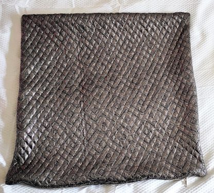 Stunning Silver Quilted Fabric Cushion Cover - Enhance Your Décor with Elegance - Image 2