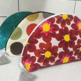 Stylish Set of 2 Super Half Moon Cosmetics Bags: Organize and Travel in Style