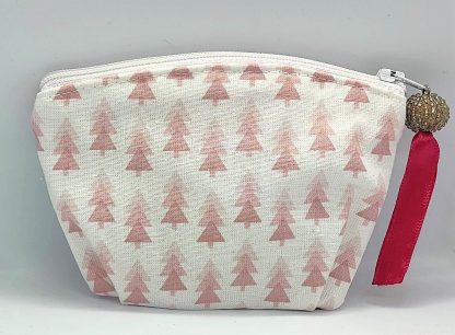 Pink Christmas Tree Coin Purse