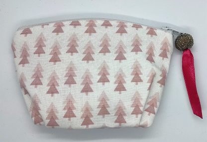 Pink Christmas Tree Coin Purse