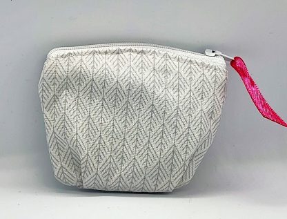 white printed coin purse