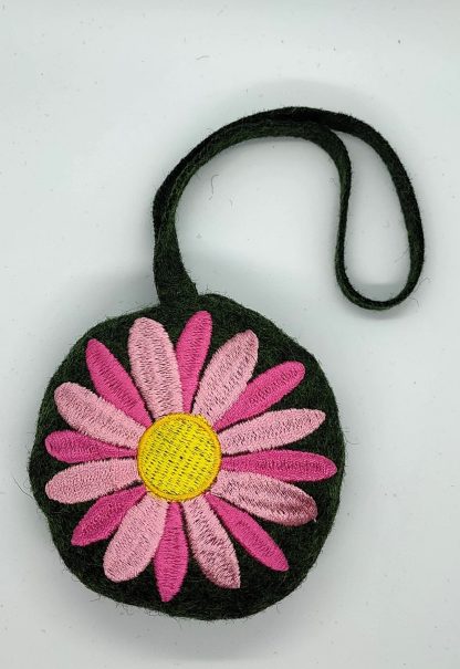 Bag Charm - Pink Daisy2