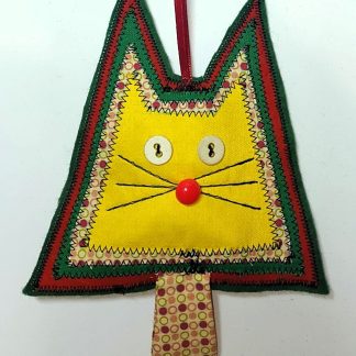 Sewing Pattern PDF Digital Download - Fabric Cat Ornament
