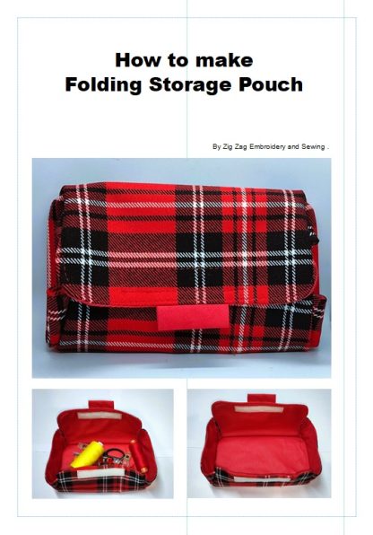 Sewing Pattern PDF Digital Download - Fabric Folding Storage Pouch