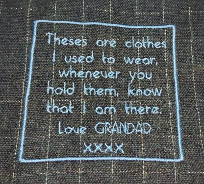 Handmade square Tweed Brown Embroidery Patch