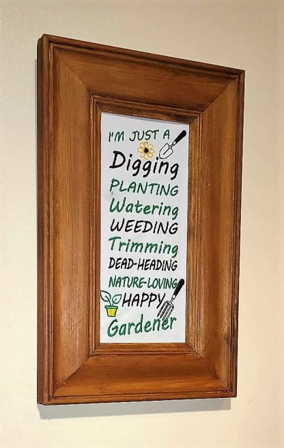 Embroidery picture garden