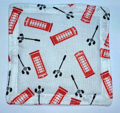 Handmade Fabric Coasters - London Print