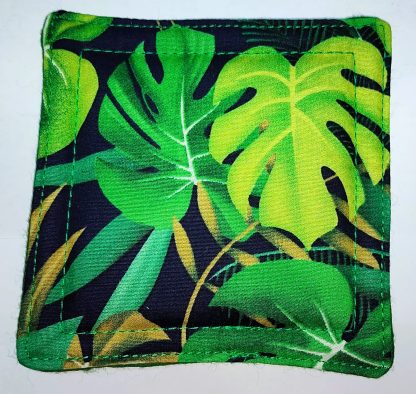 Handmade Fabric Coasters - Tropical Leaf Print