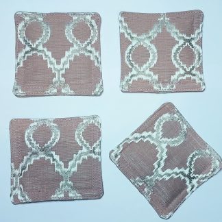 Handmade Fabric Coasters - Vintage Pink