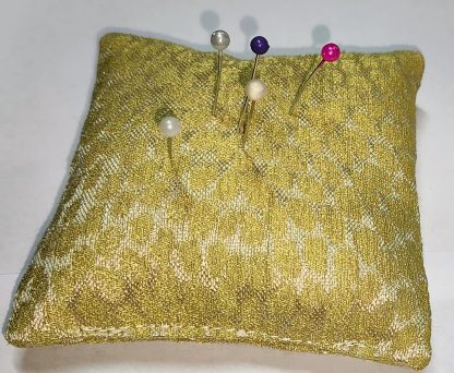 Handmade Fabric Pin Cushions - Golden