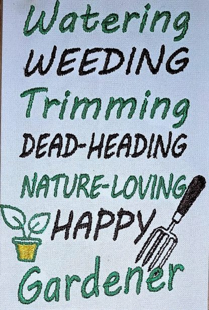 Embroidery picture garden
