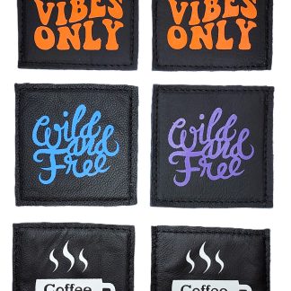 Handmade Leather Printed Coasters